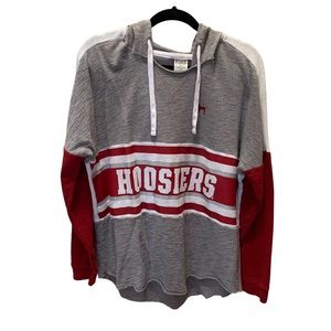 PINK Victoria’s Secret IU Indiana Hoosiers Long Sleeve Hooded Top